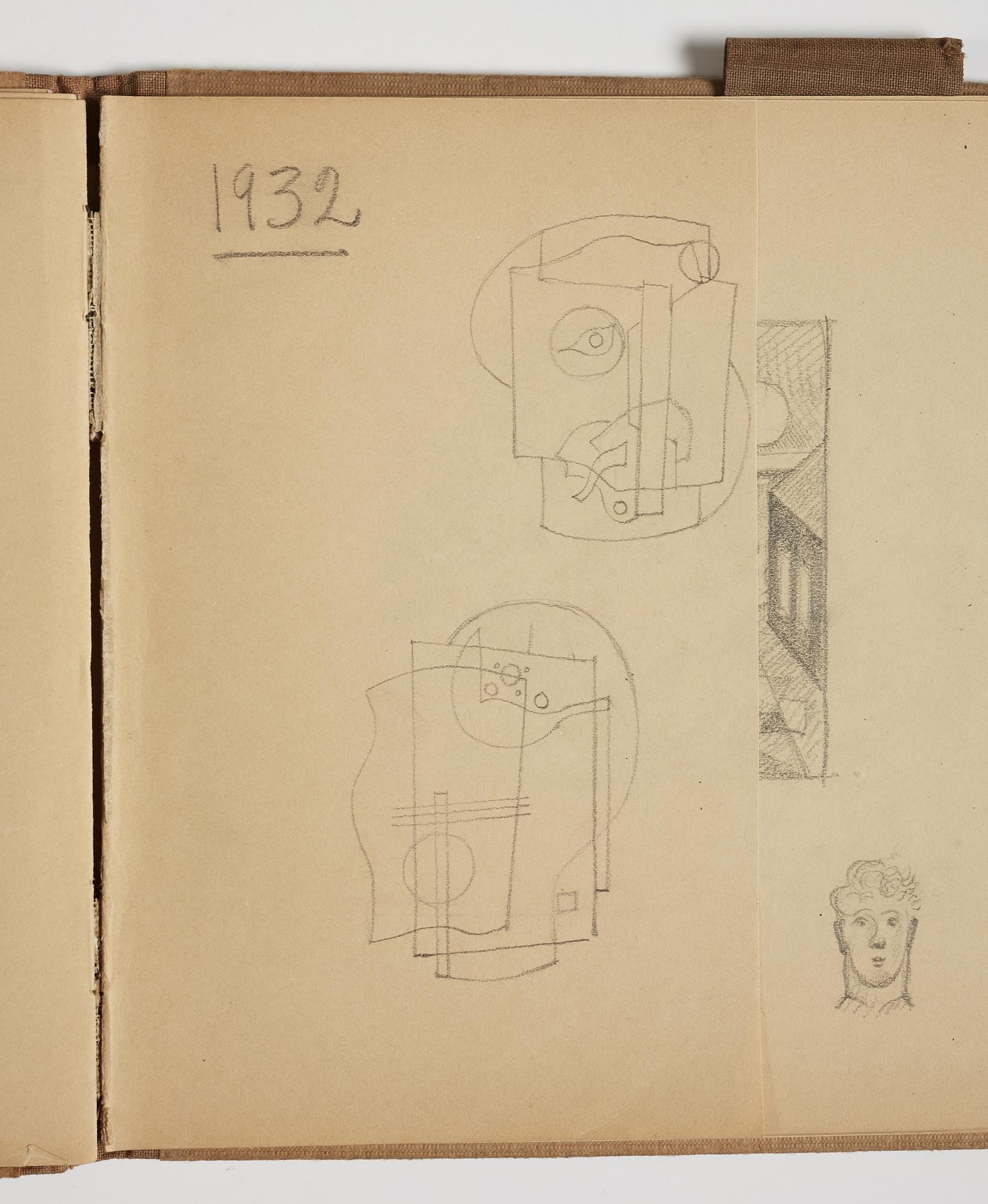 GÖSTA ADRIAN-NILSSON, sketchpad, 1920/30's, by the artist's own hand inscribed GAN with indian ink on the cover.