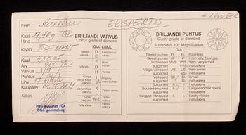 ARMBAND, 14K vitguld, diamanter tot. ca 4,50 ct. Vikt ca 27 g.