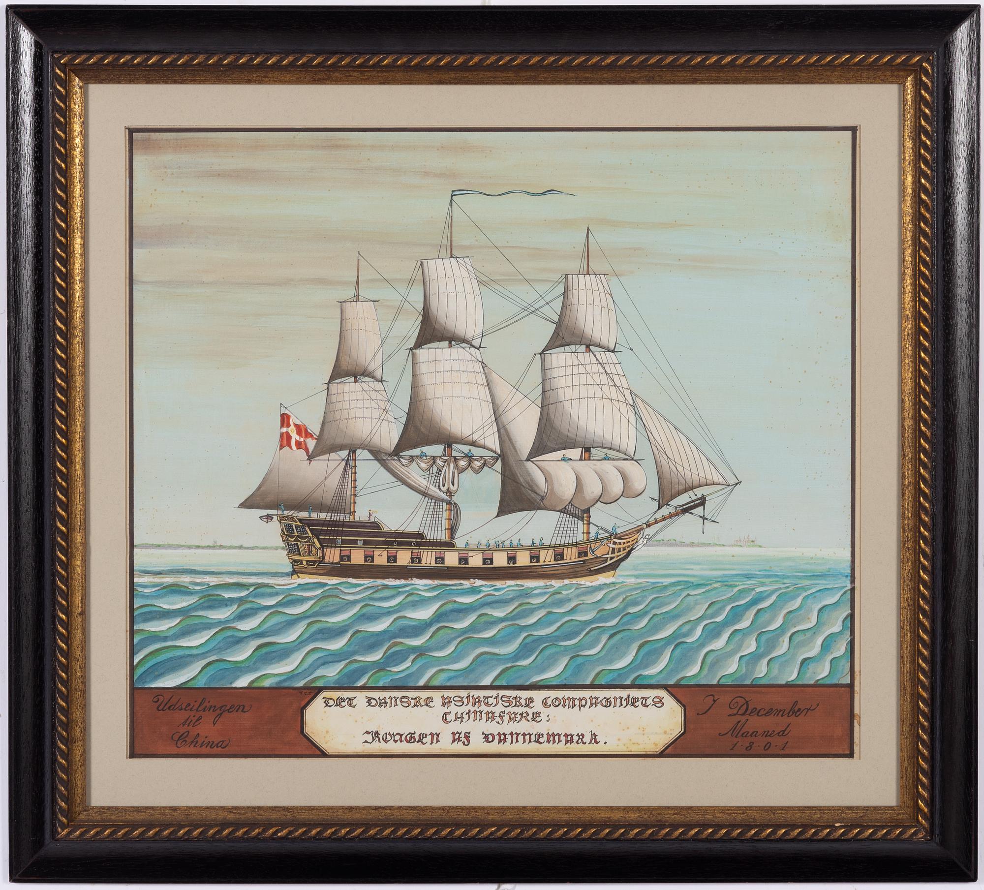 Christian Carl Tronier (1800-tal), Ostindiefararen "Kongen af Dannemark".