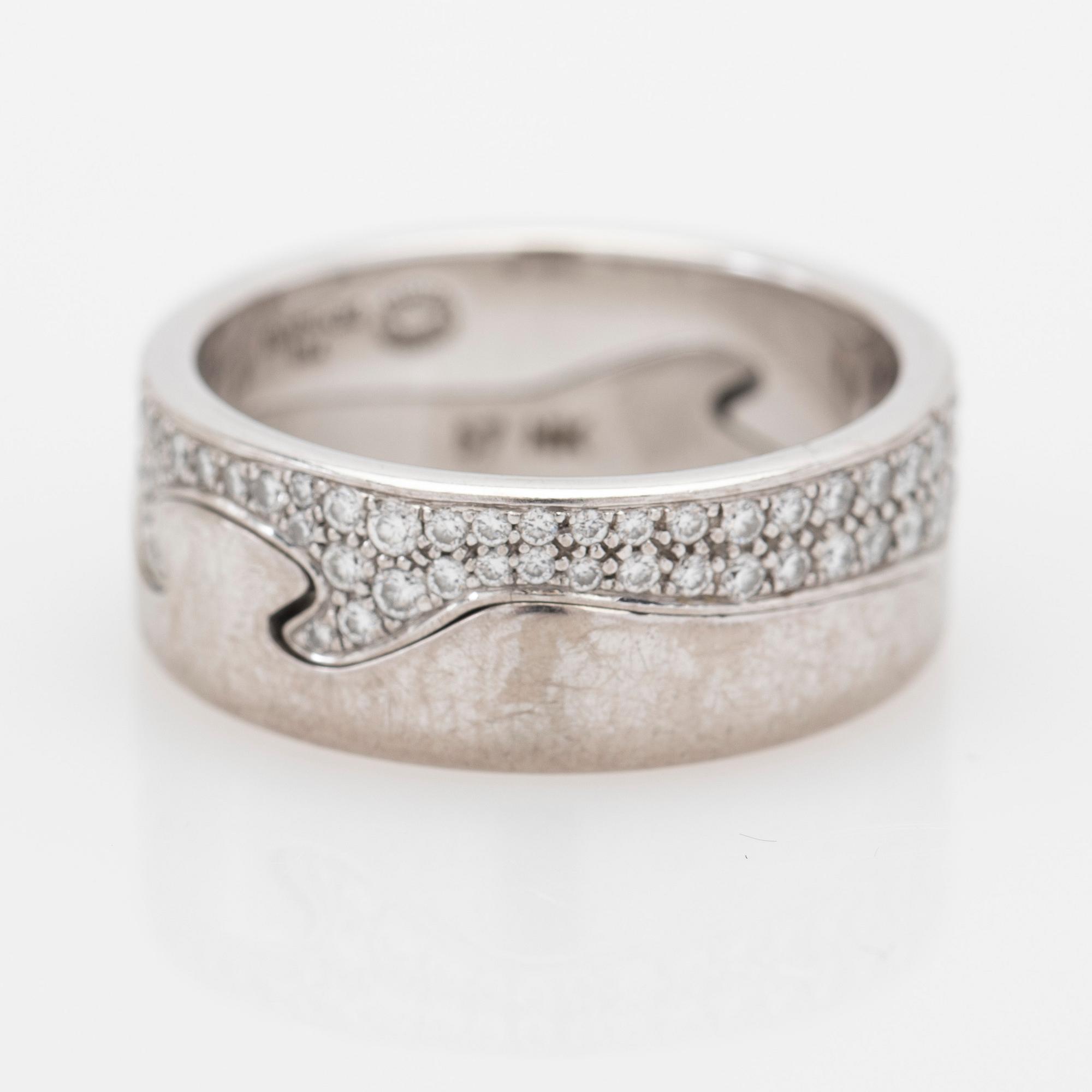Georg Jensen, ring, "Fusion", 18k white gold with brilliant-cut diamonds.