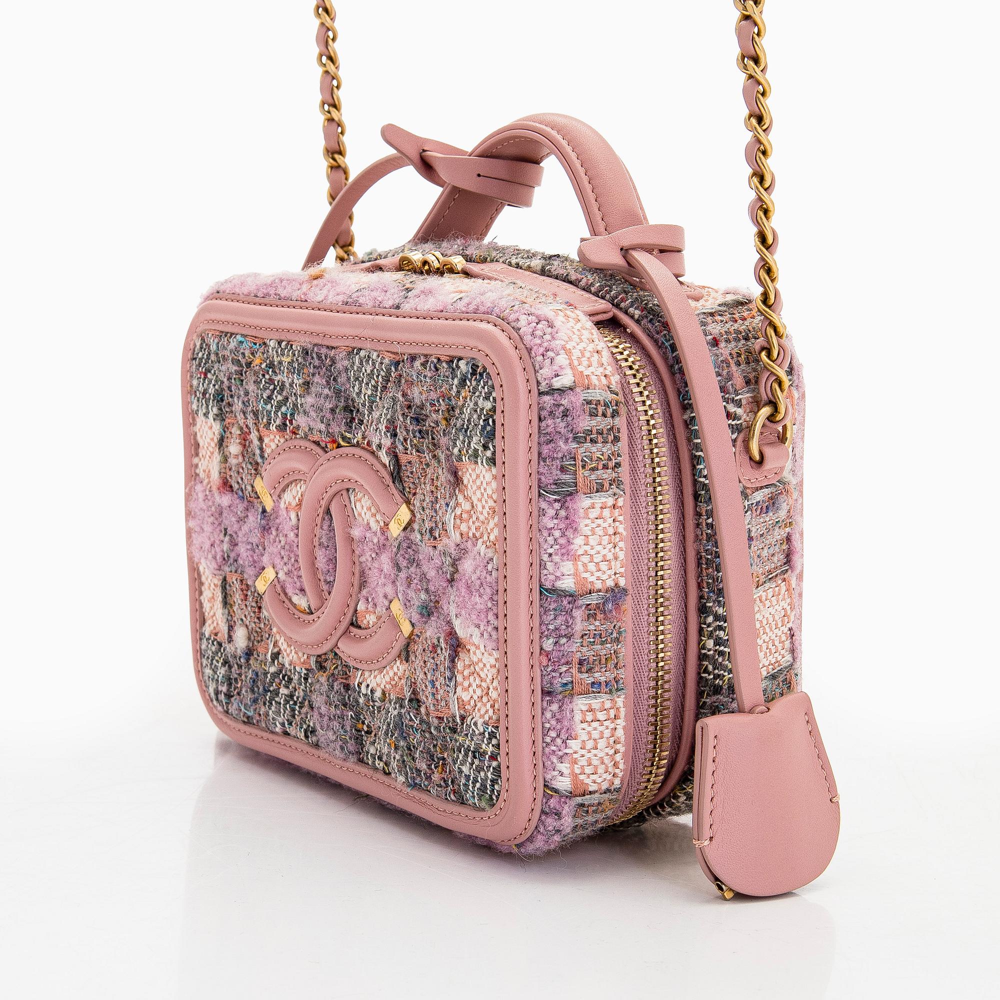 Chanel, a "Small Tweed Filigree Vanity Case" bag, 2019.