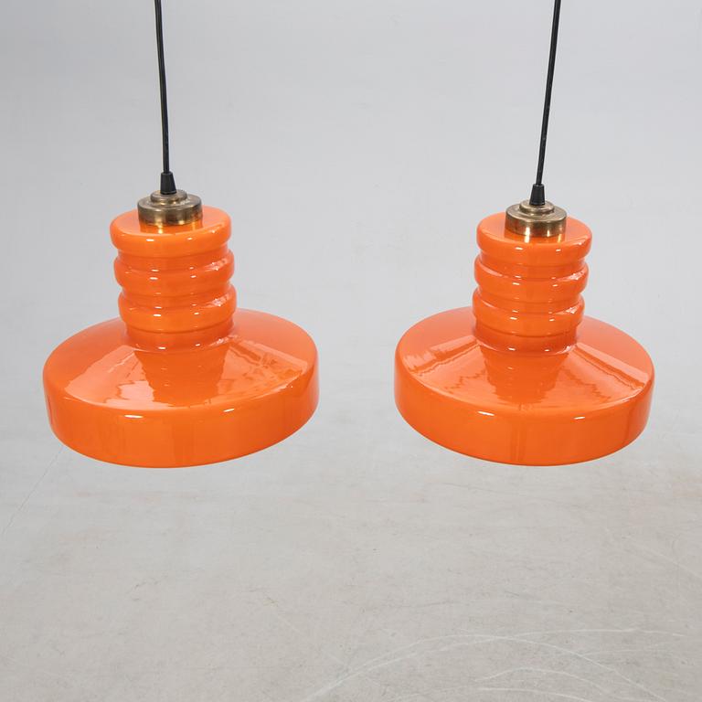 Ceiling lamps, a pair, 1970s.