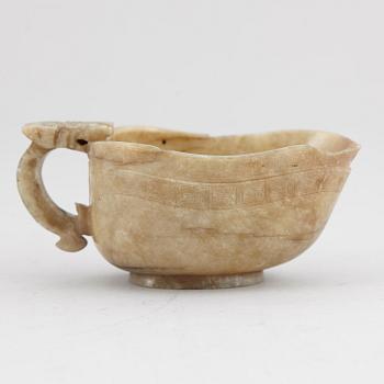 A group of three nephrite objects, Qing dynasty.