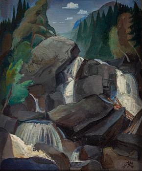 Rolf Juell Gleditsch, oil on panel, signed with monogram RJS and dated 1924.