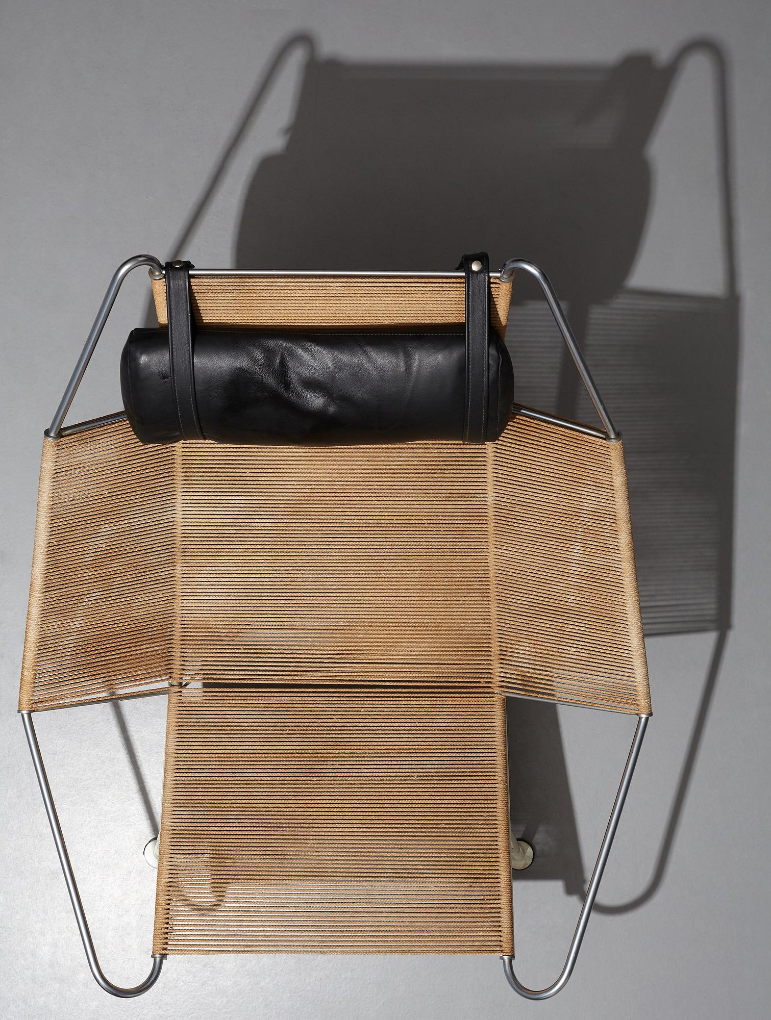 HANS J WEGNER, fåtölj, "Flag Halyard/Snørestolen" modell "GE 225" för Getama, Danmark.