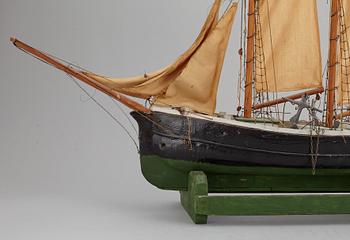 a early 20th century model ship.