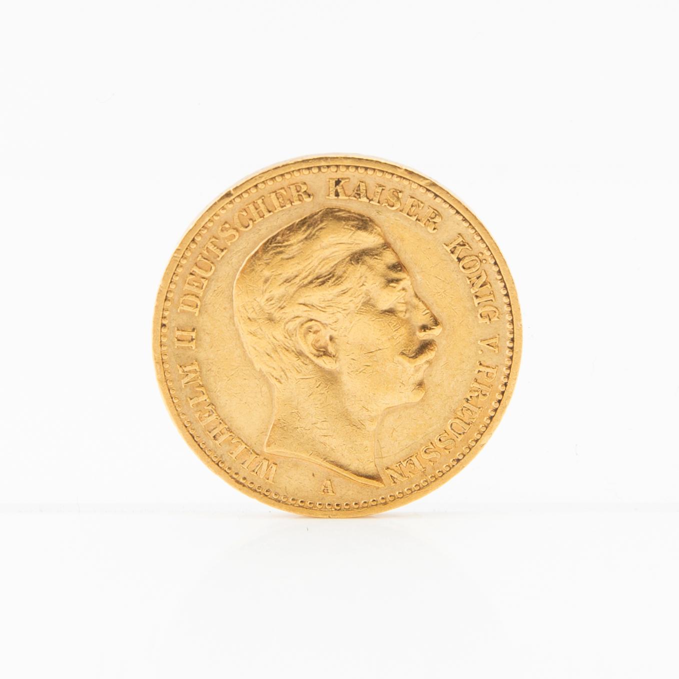 Gold coin 20 marks 1889 German Empire Wilhelm II.