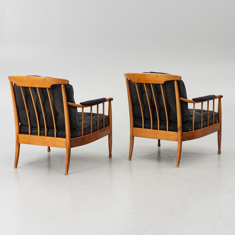 Kerstin Hörlin-Holmquist, A pair of armchairs, 'Skrindan', OPE Möbler, 1960s/70s.