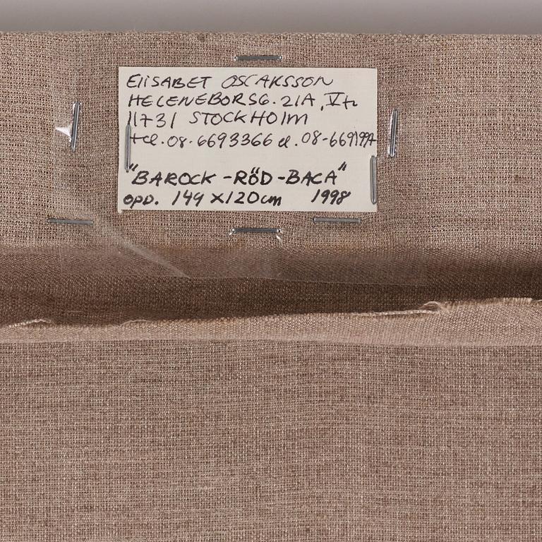 Elisabet Oscarsson, "BAROCK-RÖD-BACA".