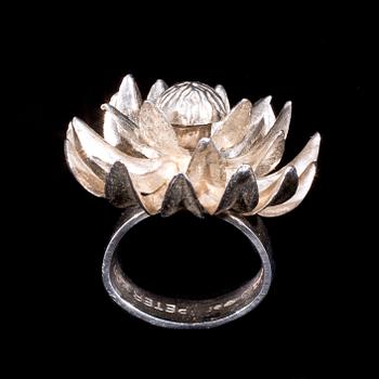 RING, silver, Peter von Post, Stockholm. Vikt ca 14g.