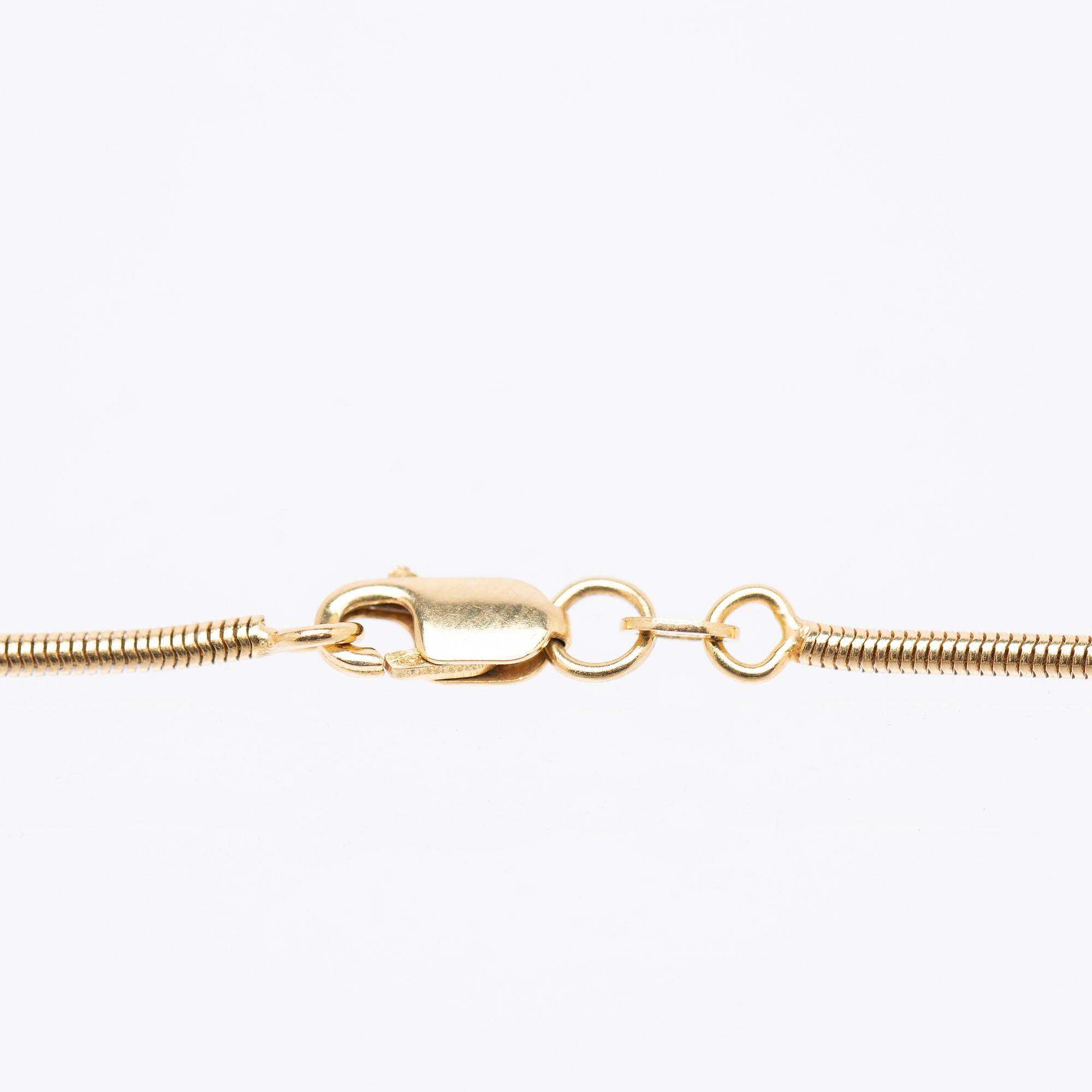 Necklace, 18k gold with opal.
