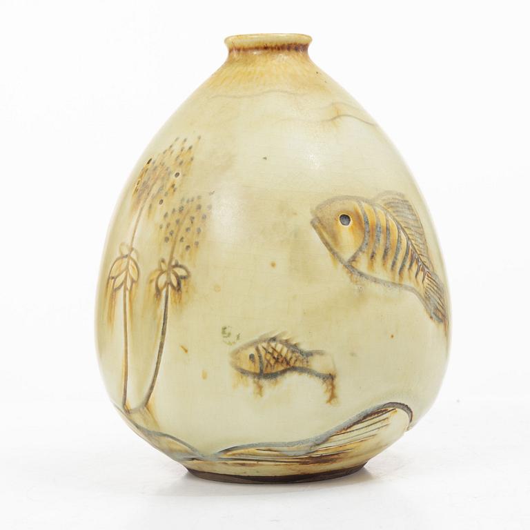 Gertrud Lönegren, a stoneware vase, Rörstrand 1930s-40s.