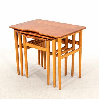 Kurt Östervig, a teak nesting table, "Jason", Denmark, 1950/60s.