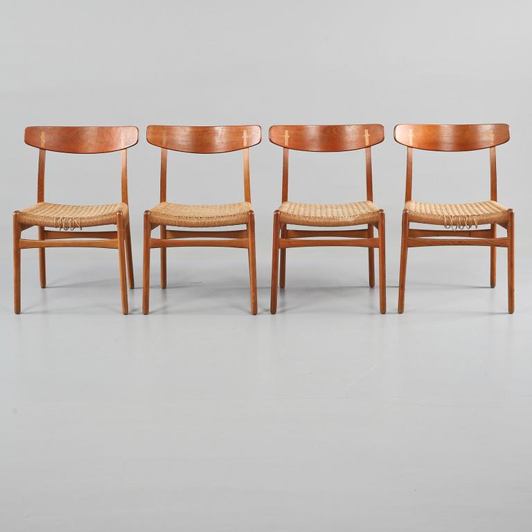 STOLAR, 4 st, "Ch 23",  Hans J Wegner, Danmark, 1900-talets andra hälft.