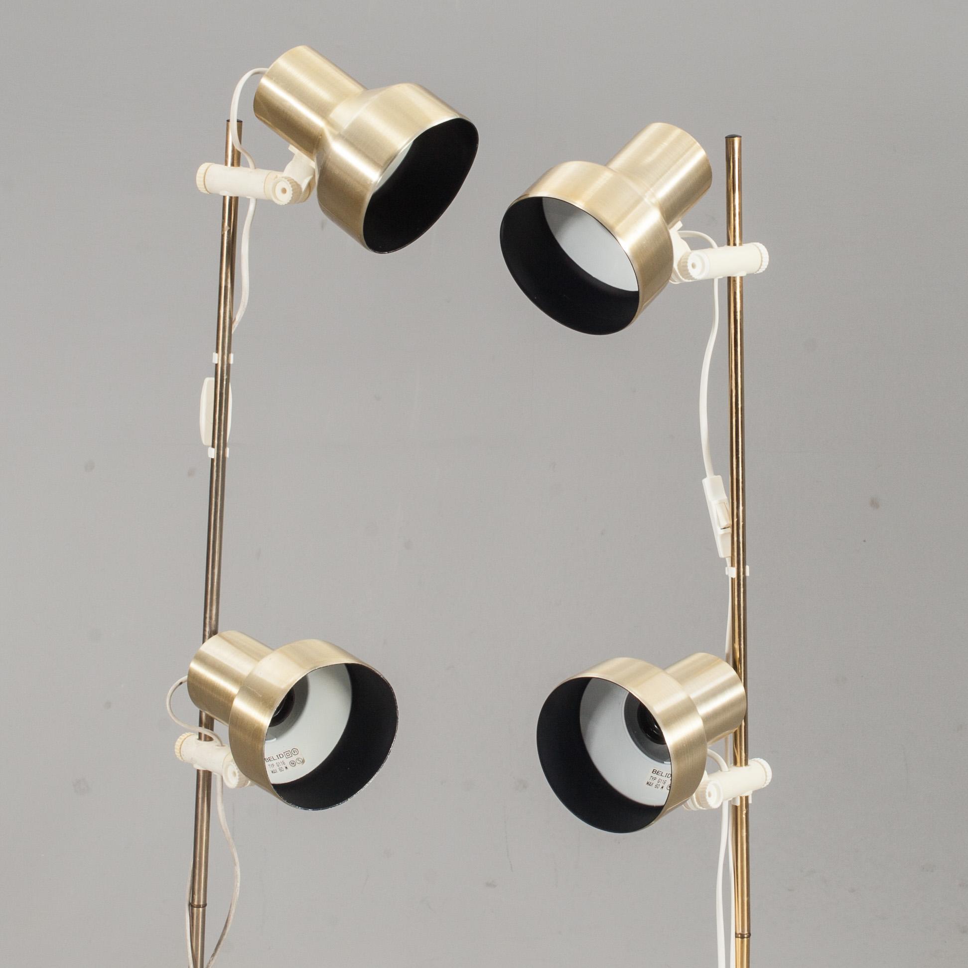 GOLVLAMPOR, 2 st, Belid, 1900-talets senare del.