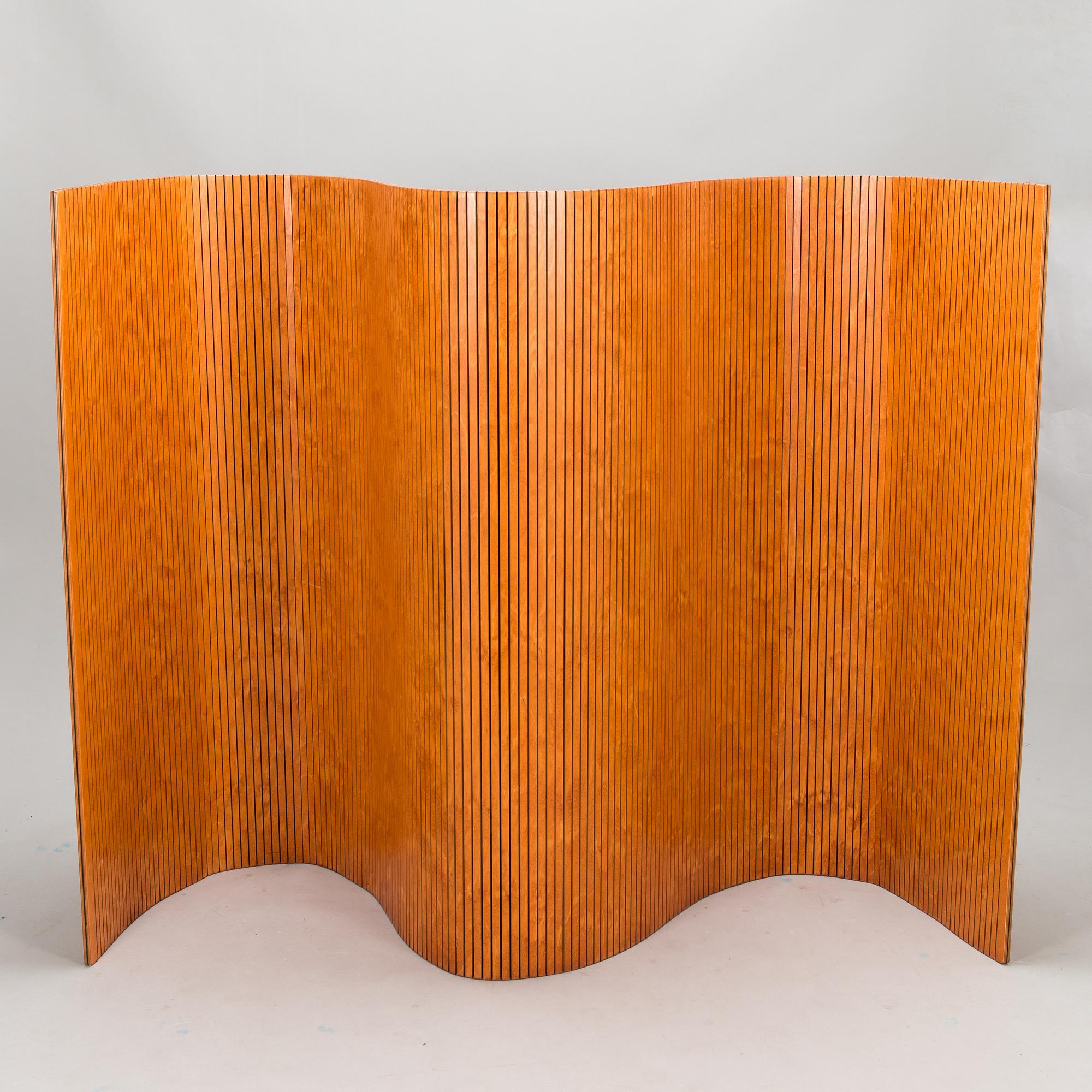A wooden 'Sebastian' screen/room divider, Martela, Finland.