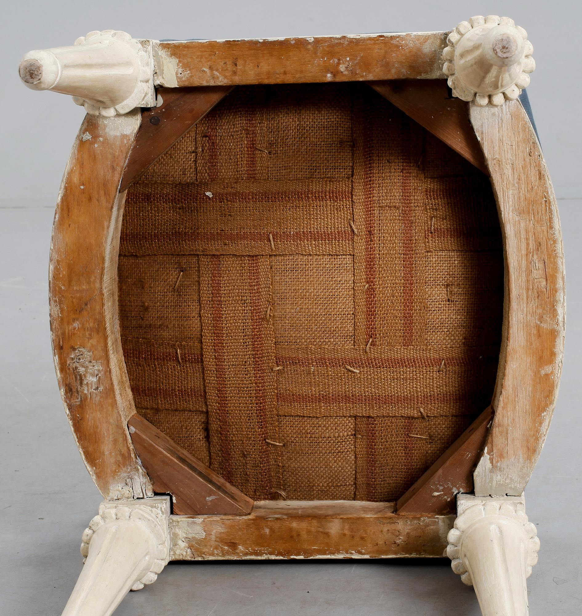 TABURETT, gustaviansk, 1700-talets andra hälft.