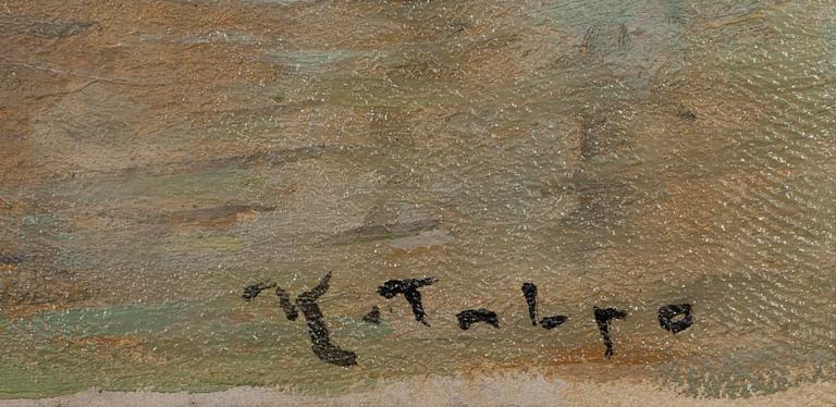 KAUKO TALPO, olja på pannå, sign.