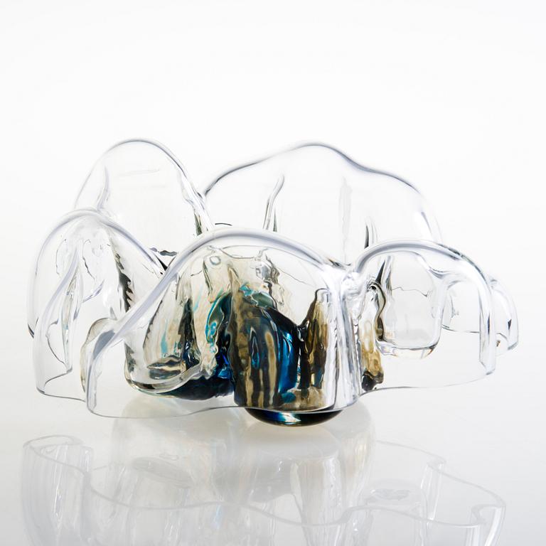 HELENA TYNELL, A Moonwalk' glass sculpture signed Helena Tynell, Riihimäen Lasi Oy. Designed in 1973.