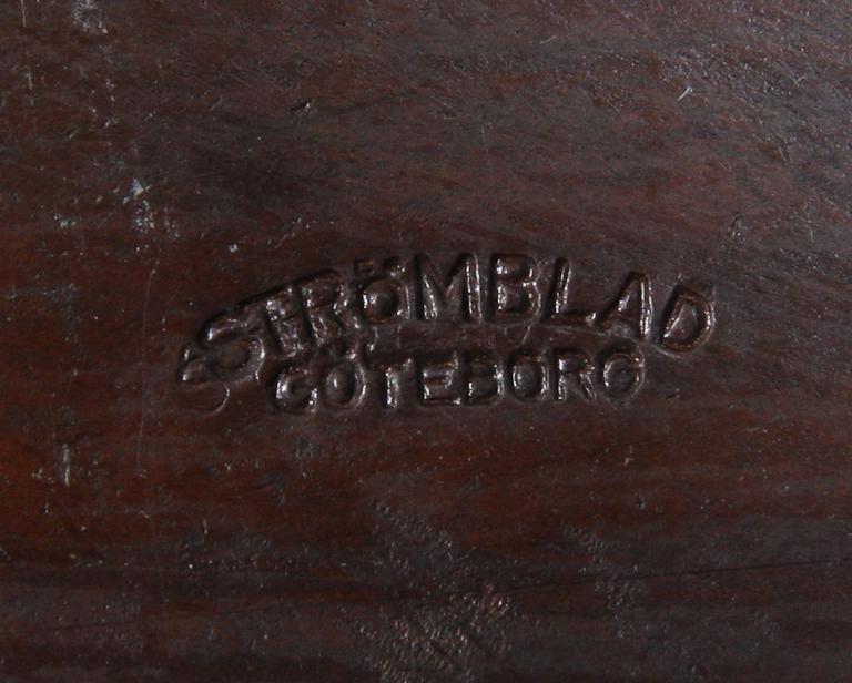 SKRIVBORDSUPPSATS, 6 delar, koppar, jugend, Strömblad, Göteborg, omkring sekelskiftet 1800/1900.