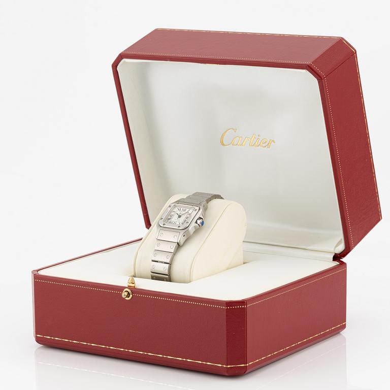 Cartier, Santos, armbandsur, 24 x 24 (35) mm.
