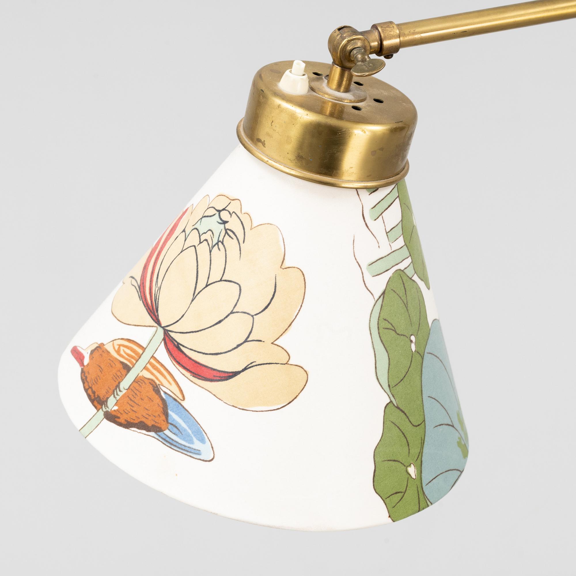 Josef Frank, a model 1842 brass floor lamp, Firma Svenskt Tenn, Sweden.