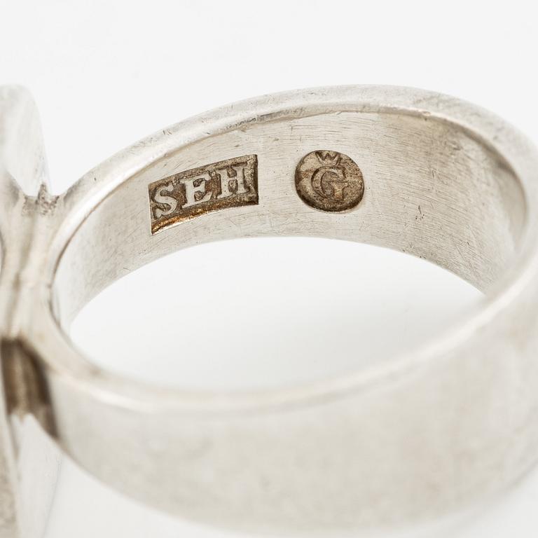 Sven-Erik Högberg, ring, sterling silver, Gothenburg 1984.