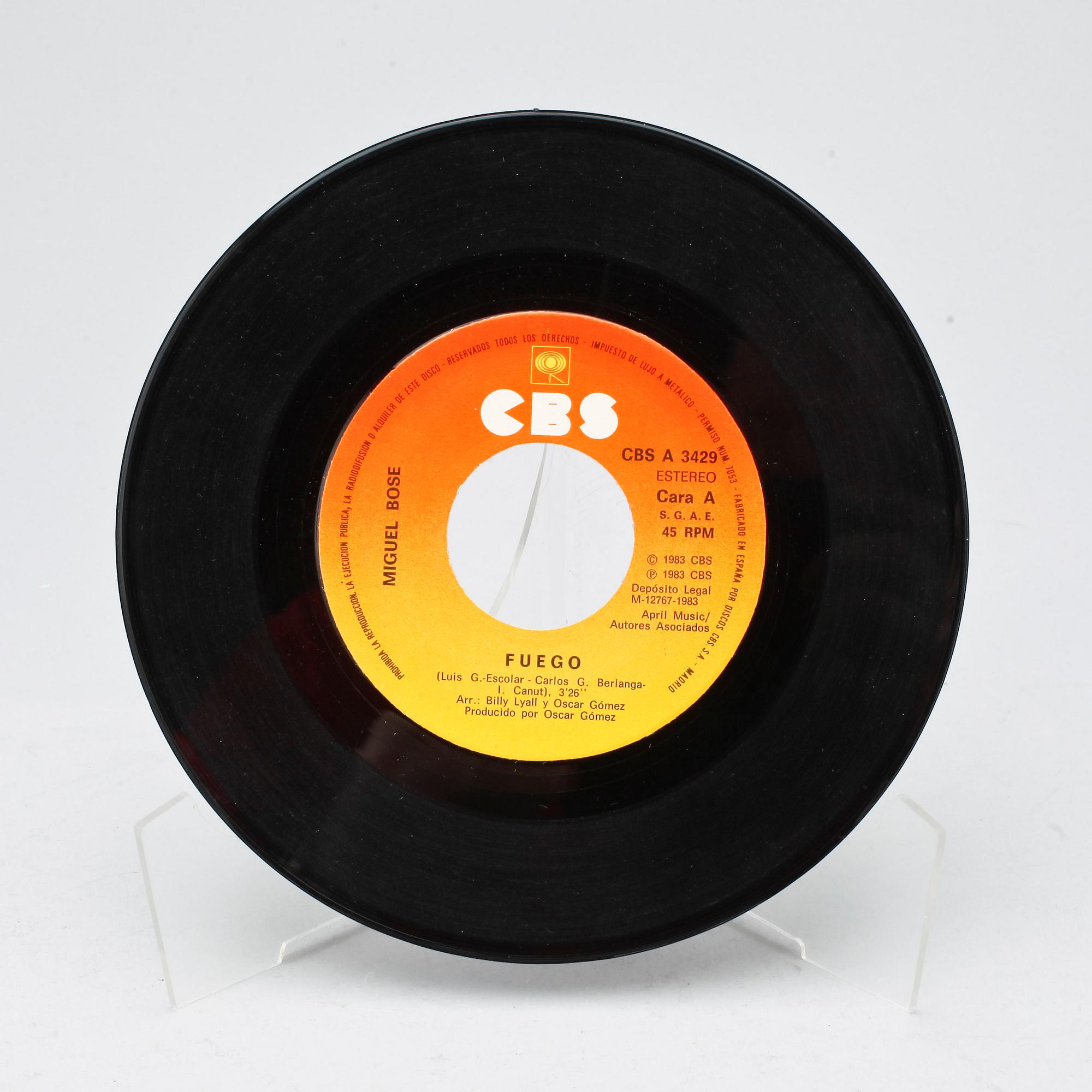 ANDY WARHOL, omslag till vinylsingel, "Miquel Bose/Milano-Madrid", 1983, signerat.