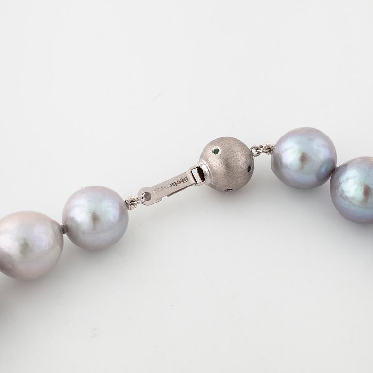 COLLIER, med odlade pärlor.