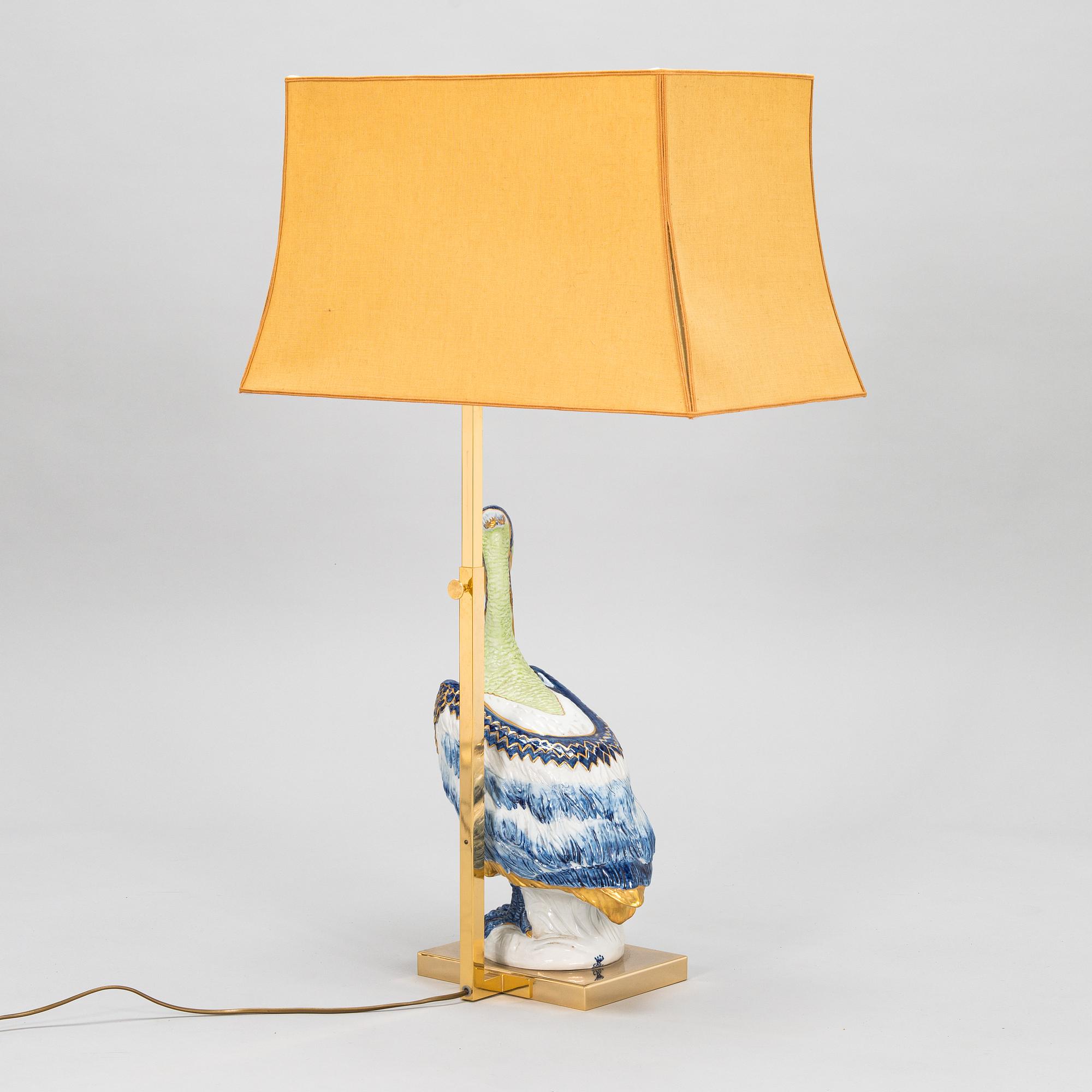 Tablelamp, model 2181 for Societa Porcellane Artistiche, Italy latter half of 20th century.