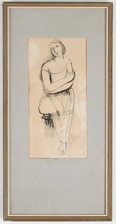 BENGT LINDSTRÖM, tuschteckning, signerad.