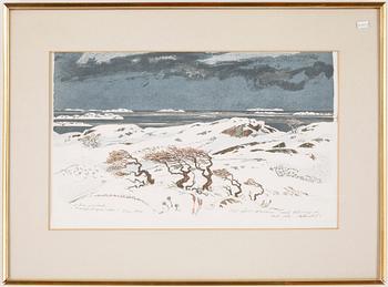 Roland Svensson · ROLAND SVENSSON, färglitografi, provtryck, signerat och daterat 1974.