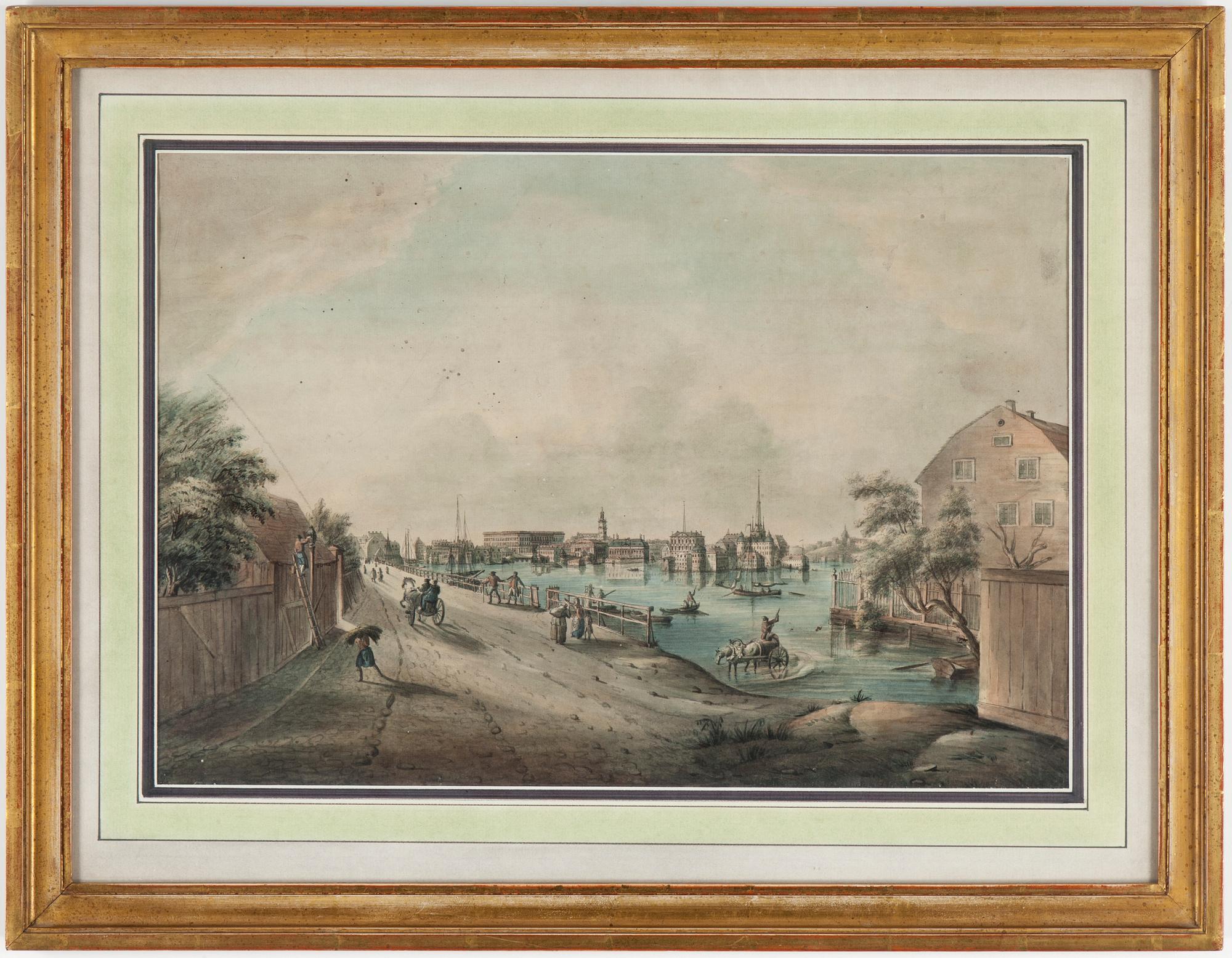 Johan Fredrik Martin, "Utsigt af Stockholm tagen från Kungsholmen", from: "Svenska Vuer".