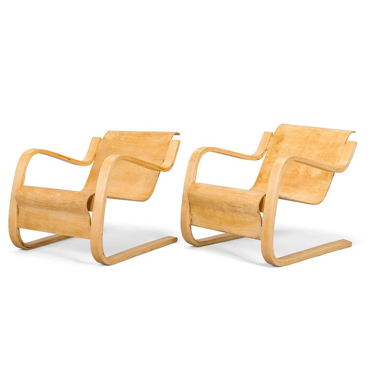 Alvar Aalto, a pair of 1940s/50s '31' armchairs for O.Y. Huonekalu- ja Rakennustyötehdas A.B.