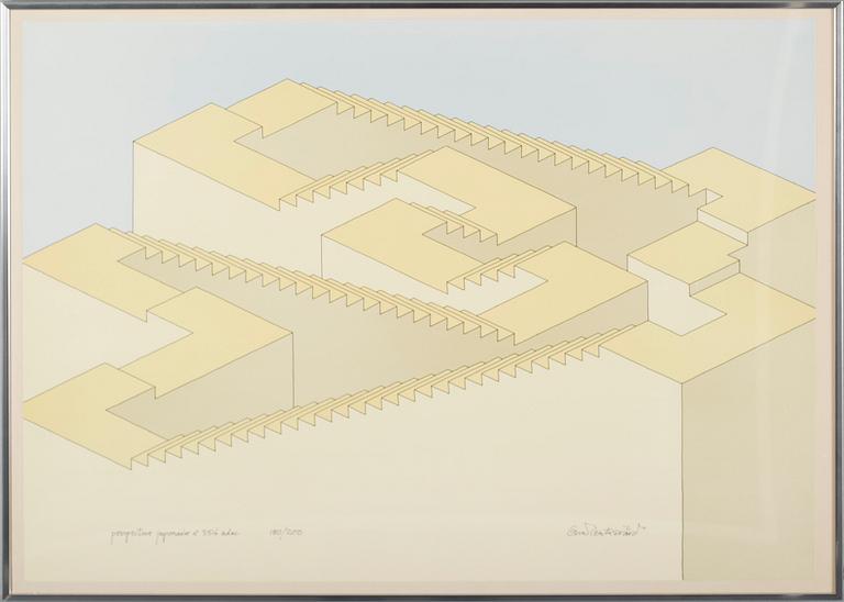 OSCAR REUTERSVÄRD, 2 st, färglitografi,  signerade och numrerade 94/200 och 180/200.