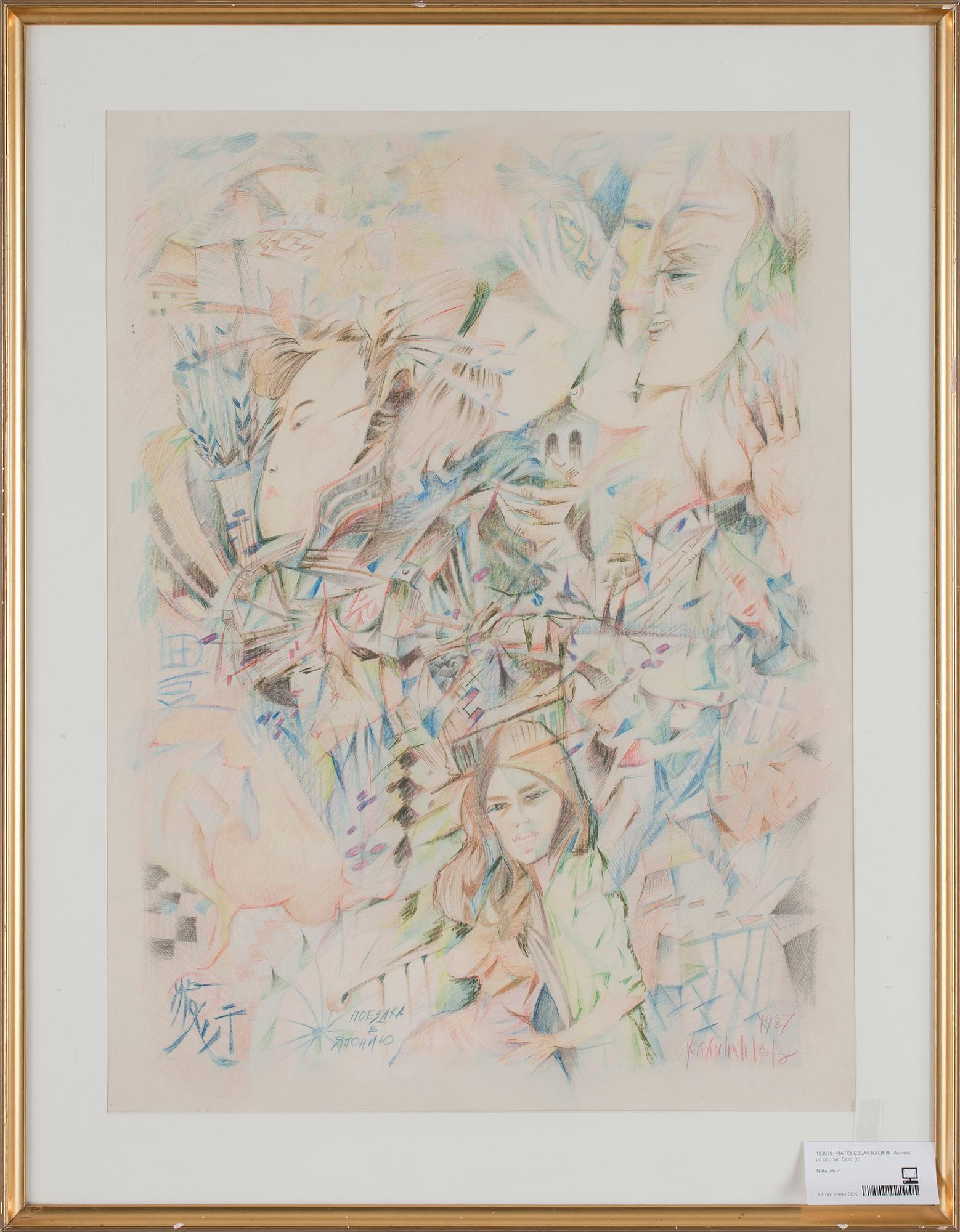 VIATCHESLAV KALININ. Akvarell på papper. Sign.
