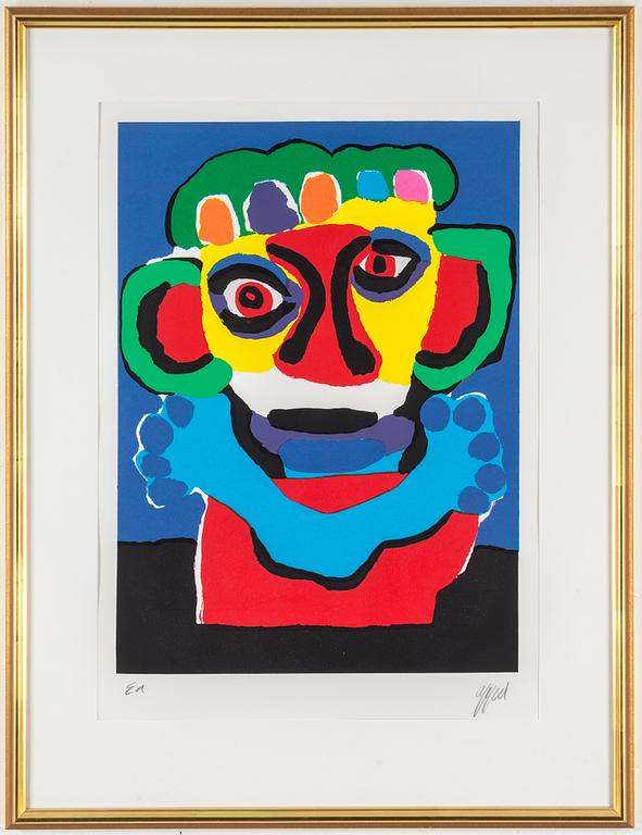 KAREL APPEL, a colour lithograph, EA, signed.