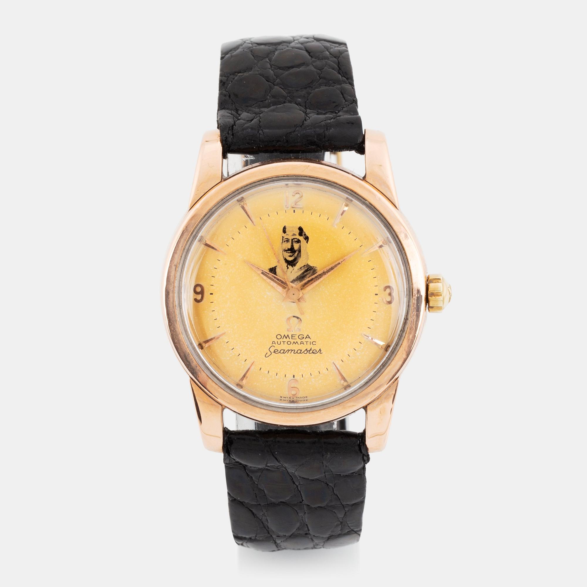 Omega, Seamaster, "King Ibn Saud", wristwatch, 34 mm.