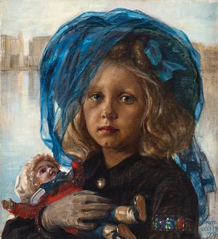 542. Berta Dorph, Girl with a doll.