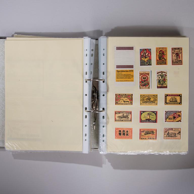 TÄNDSTICKSETIKETTER, ca 1700 st, finska, 1900-tal.