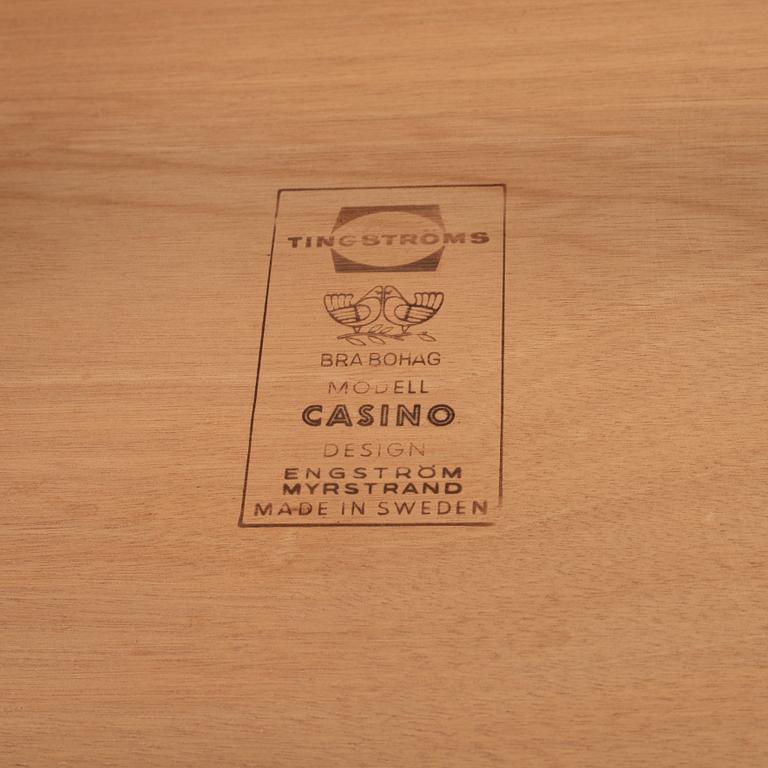 Sven Engström & Gunnar Myrstrand, a pair of 'Casino' teak bedside tables, Tingströms, Bra Bohag, 1960's.
