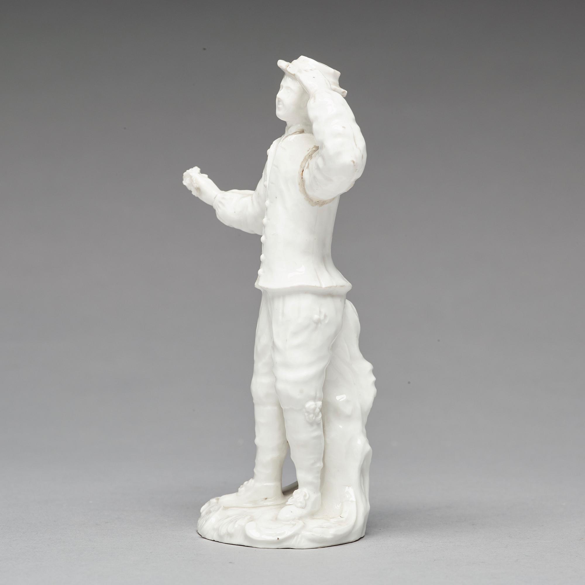 FIGURIN, mjukt porslin. Marieberg, 1700-tal.