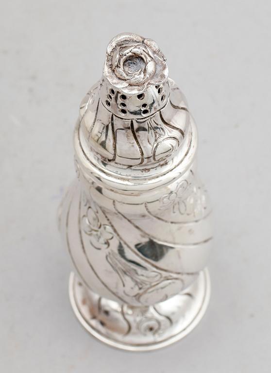 SOCKERRUSKA, silver, importstämplar. Vikt ca 182 g.
