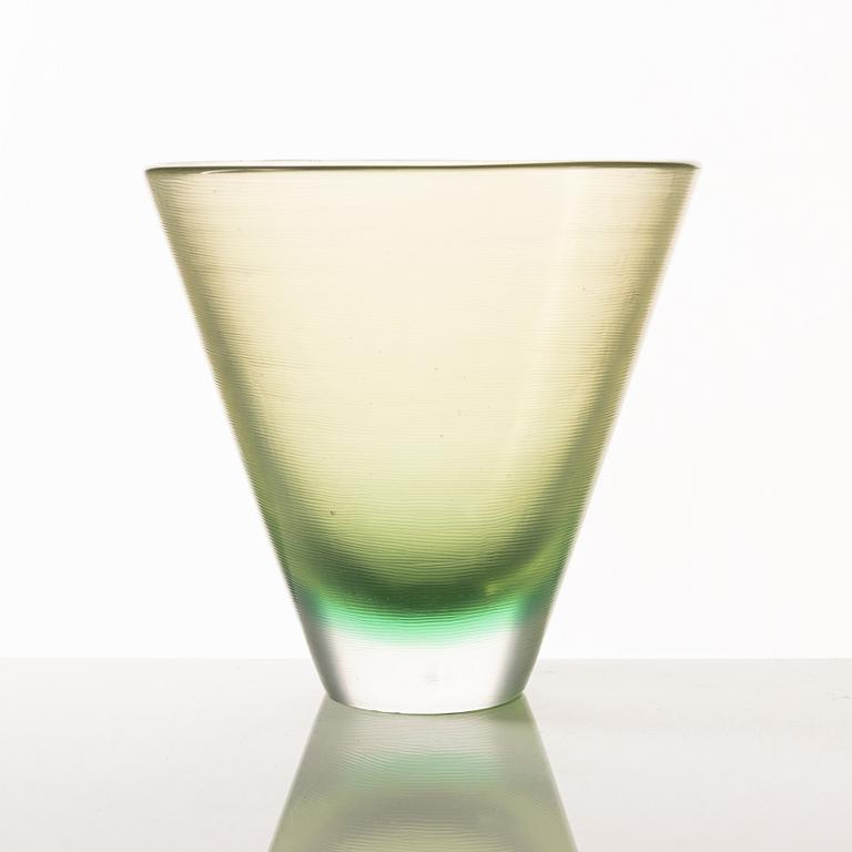 Paolo Venini, an 'Incisi' glass vase, Murano, Italy.