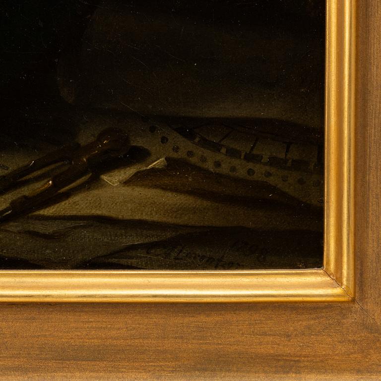 Christian August Lorentzen, Portrait of an architect at his desk.