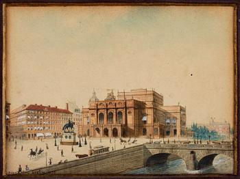 HUGO RAHM, akvareller, ett par. Sign o dat 1893.