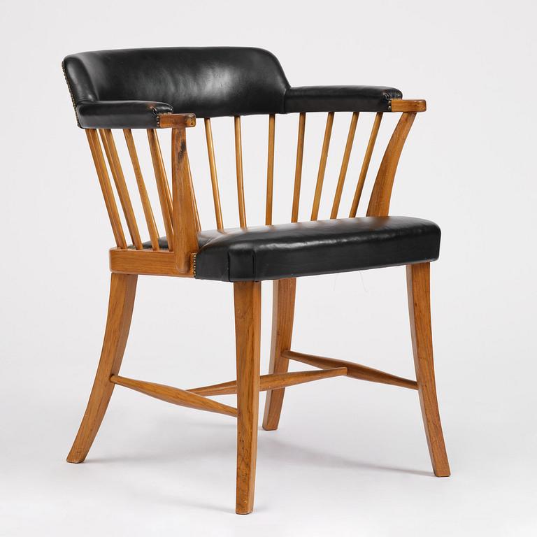 Josef Frank, karmstol, modell B 789A, ”Kaptensstol”, Firma Svenskt Tenn, 1960-tal.