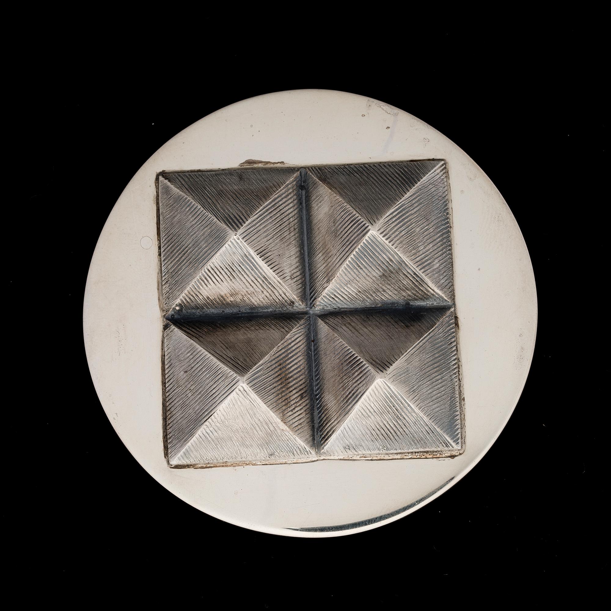 KAIJA AARIKKA, brosch, silver. Helsingfors 1972.