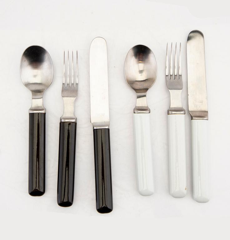 Signe Persson-Melin, a set of 44 + 13 pcs of cutlery Boda Nova stoneware 1970s.