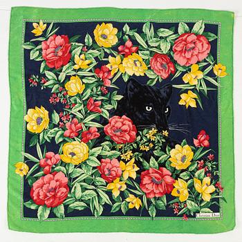 Christian Dior, two silk scarves.